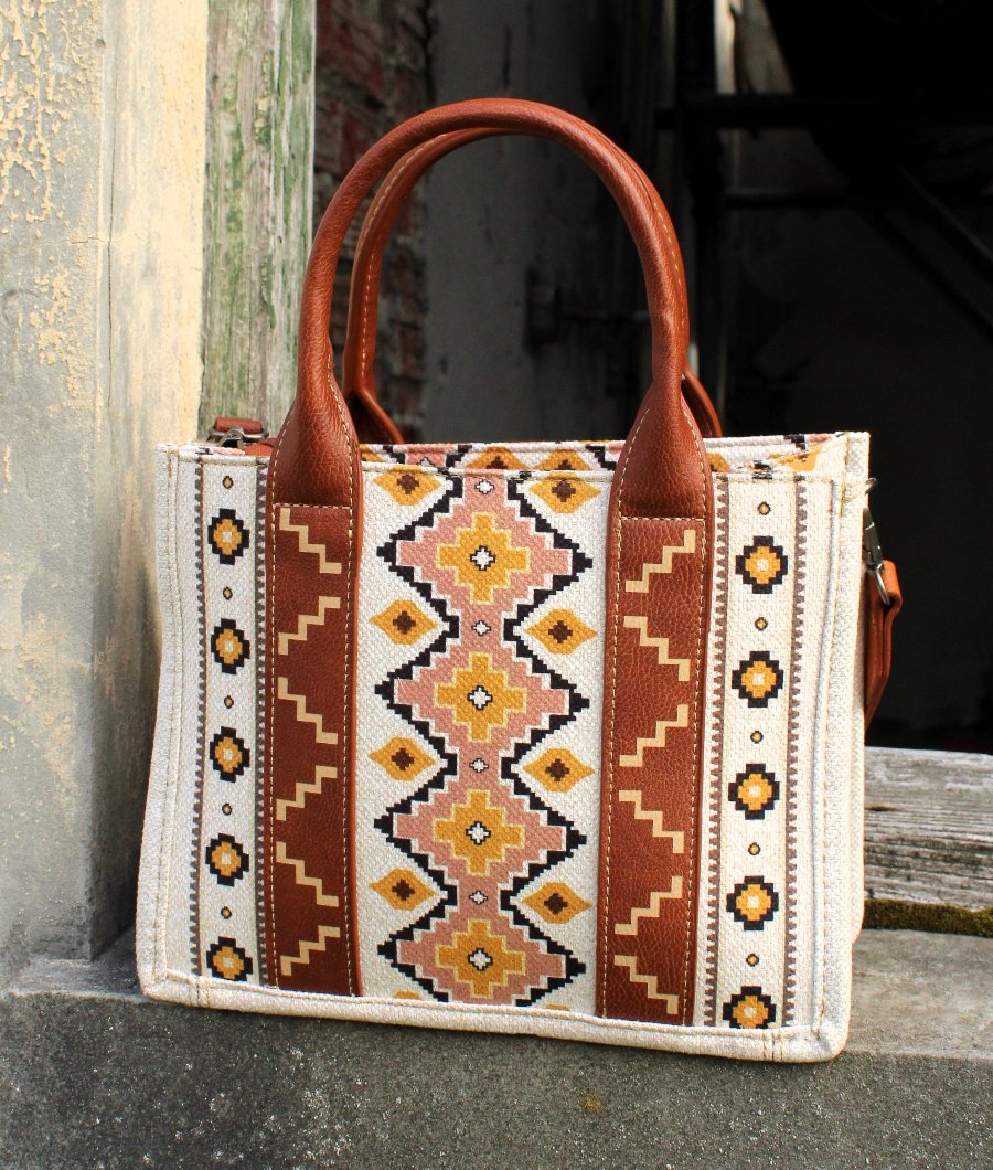 Southwestern Aztec Wrangler Crossbody Tote