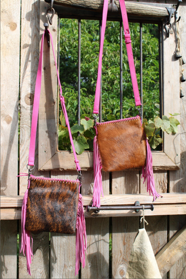 Trinity Ranch Hair On Cowhide Fringe Concealed Carry Crossbody Bag