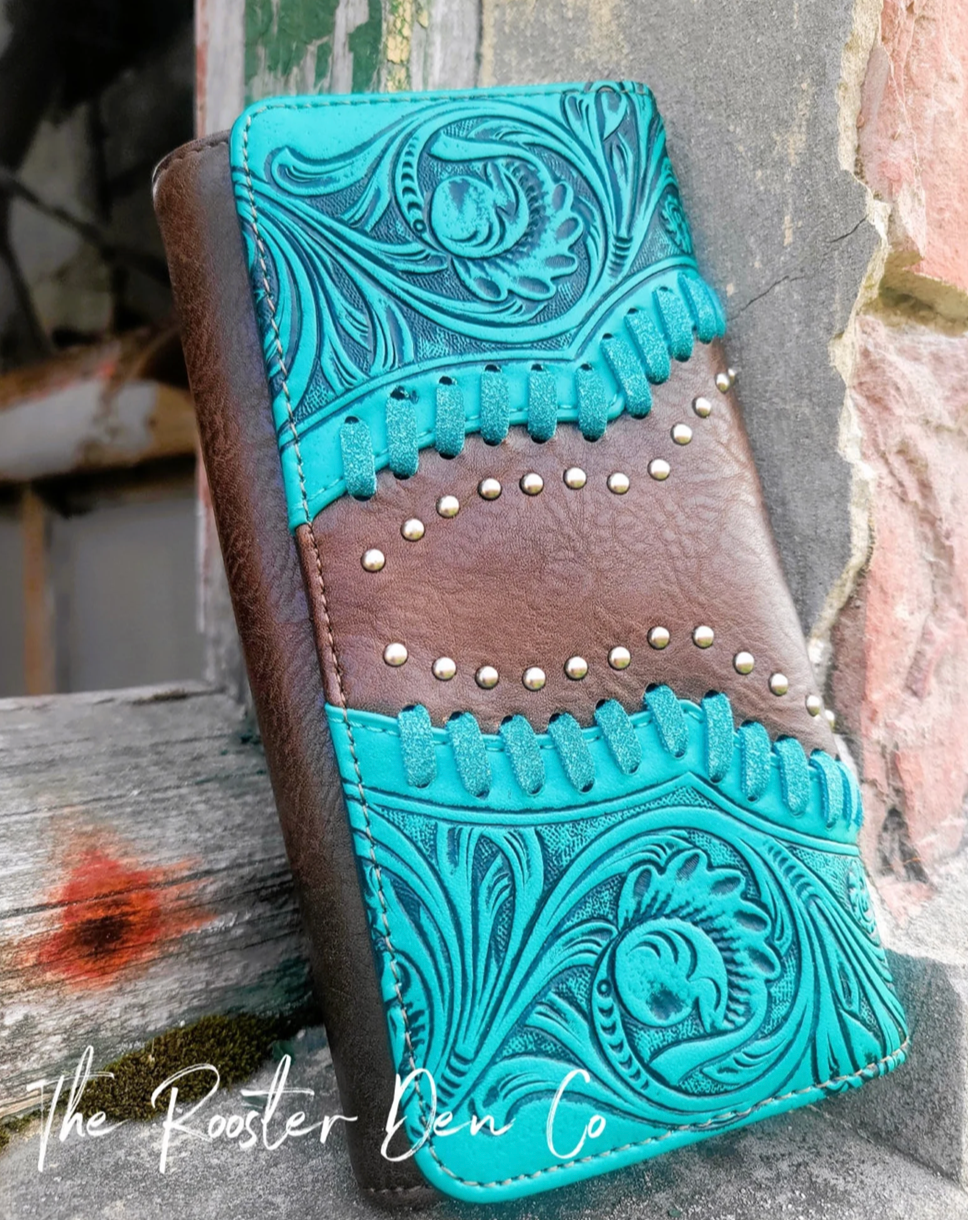 Trinity Ranch Tooled Wallet Wristlet